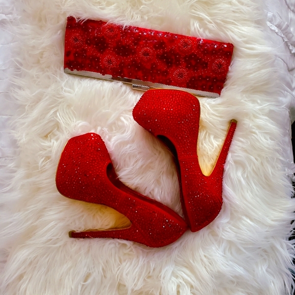 Adore Handbags - ADORE Clutch &Royal RED HIGHHEELS